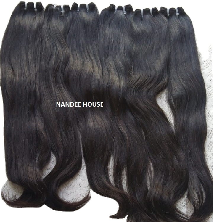 Wholesale Unprocessed Indian Natural Real Remy Virgin Human Hair Straight Wavy Curly Telephone Curl Deep Wave Style Single Donor
