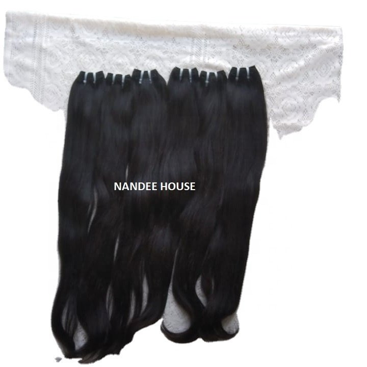 Wholesale Unprocessed Indian Natural Real Remy Virgin Human Hair Straight Wavy Curly Telephone Curl Deep Wave Style Single Donor