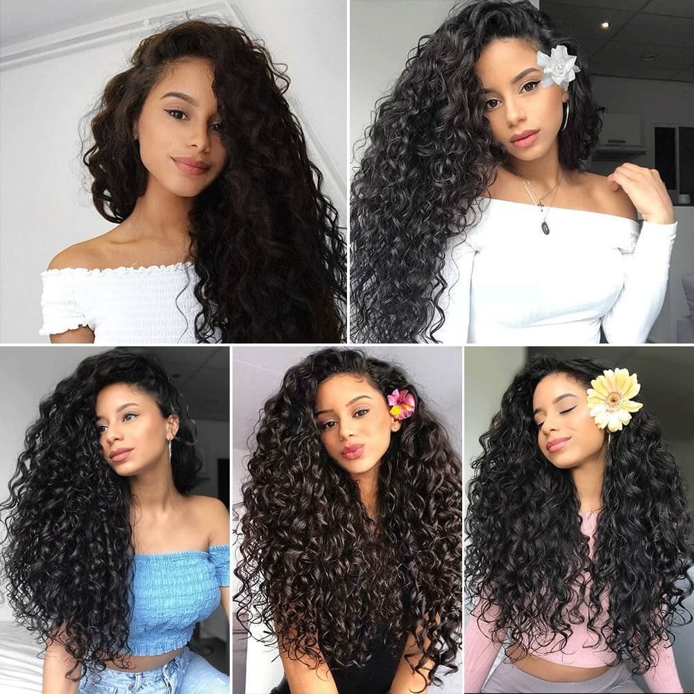 Wholesale 100% Original 10A Grade Raw Unprocessed Peruvian Water Curls Human Hair Wig