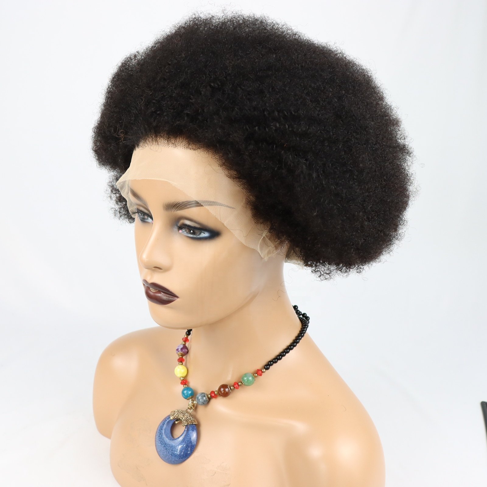 Afro Kinky Curly Wig 13x4 Pre Plucked Lace Wigs Brazilian Remy Lace Front Human Hair Wigs For Women
