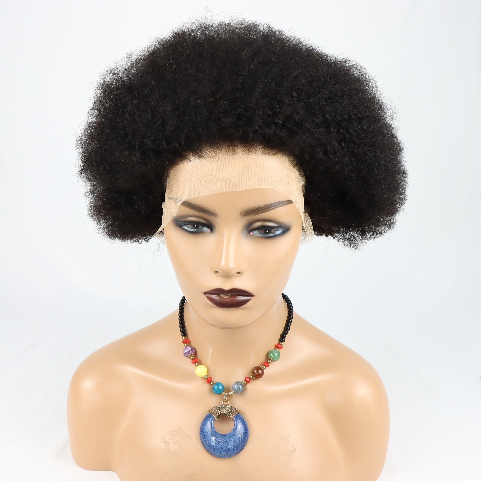 Afro Kinky Curly Wig 13x4 Pre Plucked Lace Wigs Brazilian Remy Lace Front Human Hair Wigs For Women
