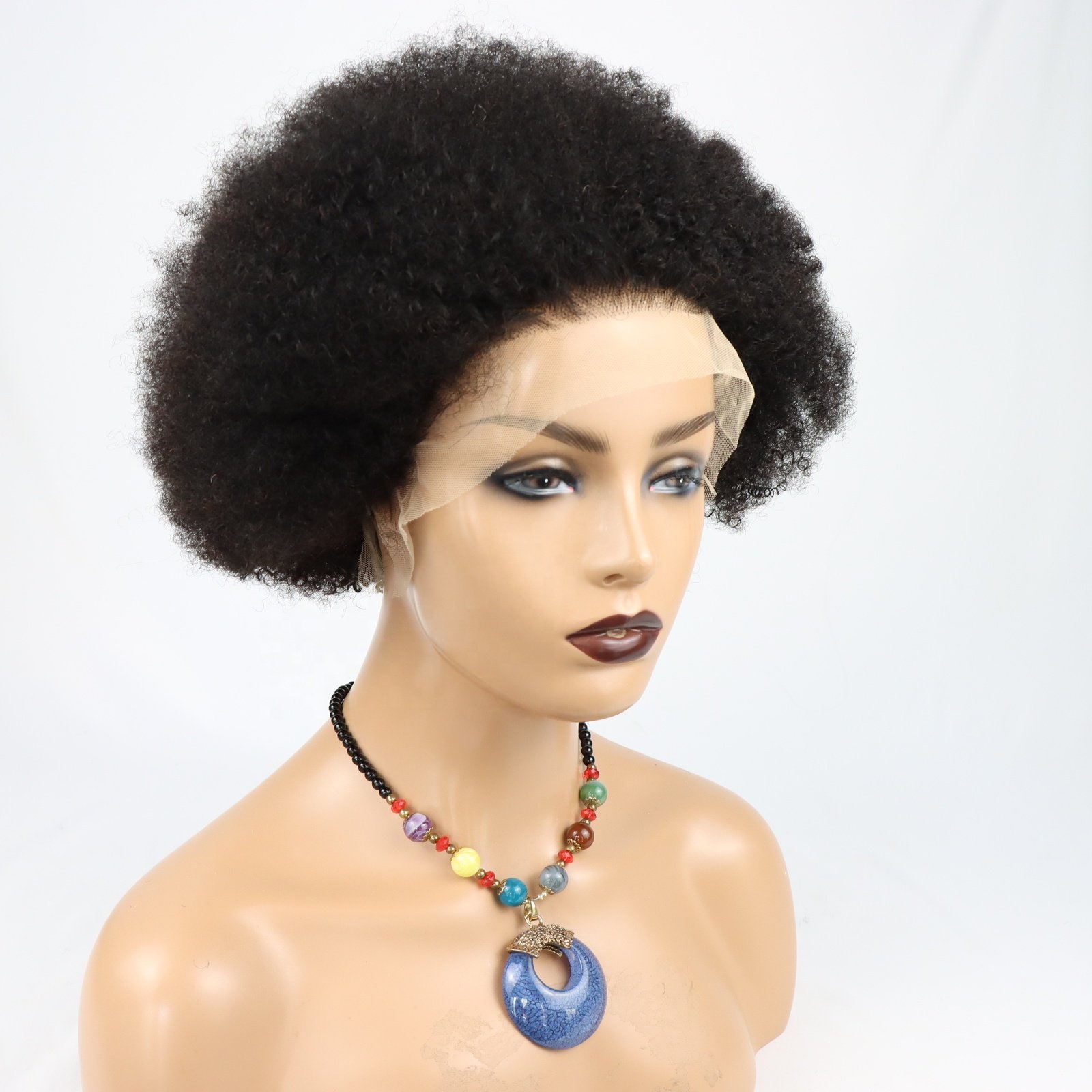 Afro Kinky Curly Wig 13x4 Pre Plucked Lace Wigs Brazilian Remy Lace Front Human Hair Wigs For Women