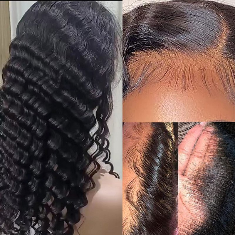 180% 13x6 Deep Wave Lace Front Wig 30in Raw Indian Loose Deep Wave Wig 40 Inch Curly Deep Wave Hd Lace Frontal Human Hair Wig