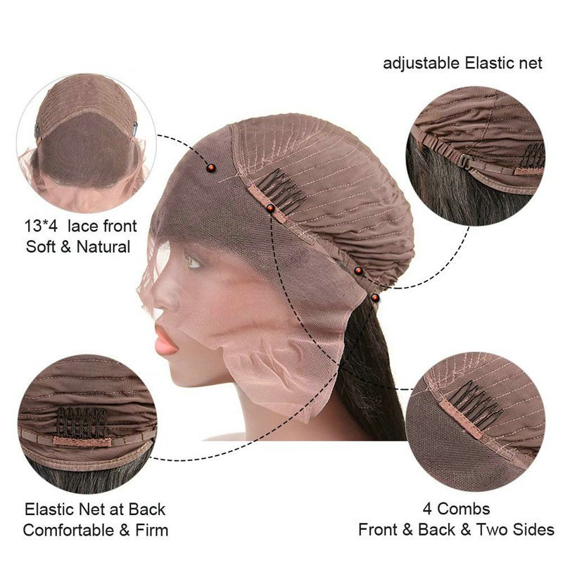 NL Ready Stock Fast Shipping 13x4 Real Human Hair Lace Front Full Wig Women Human Hair Wig Transparent Brazilian Hair 13*4