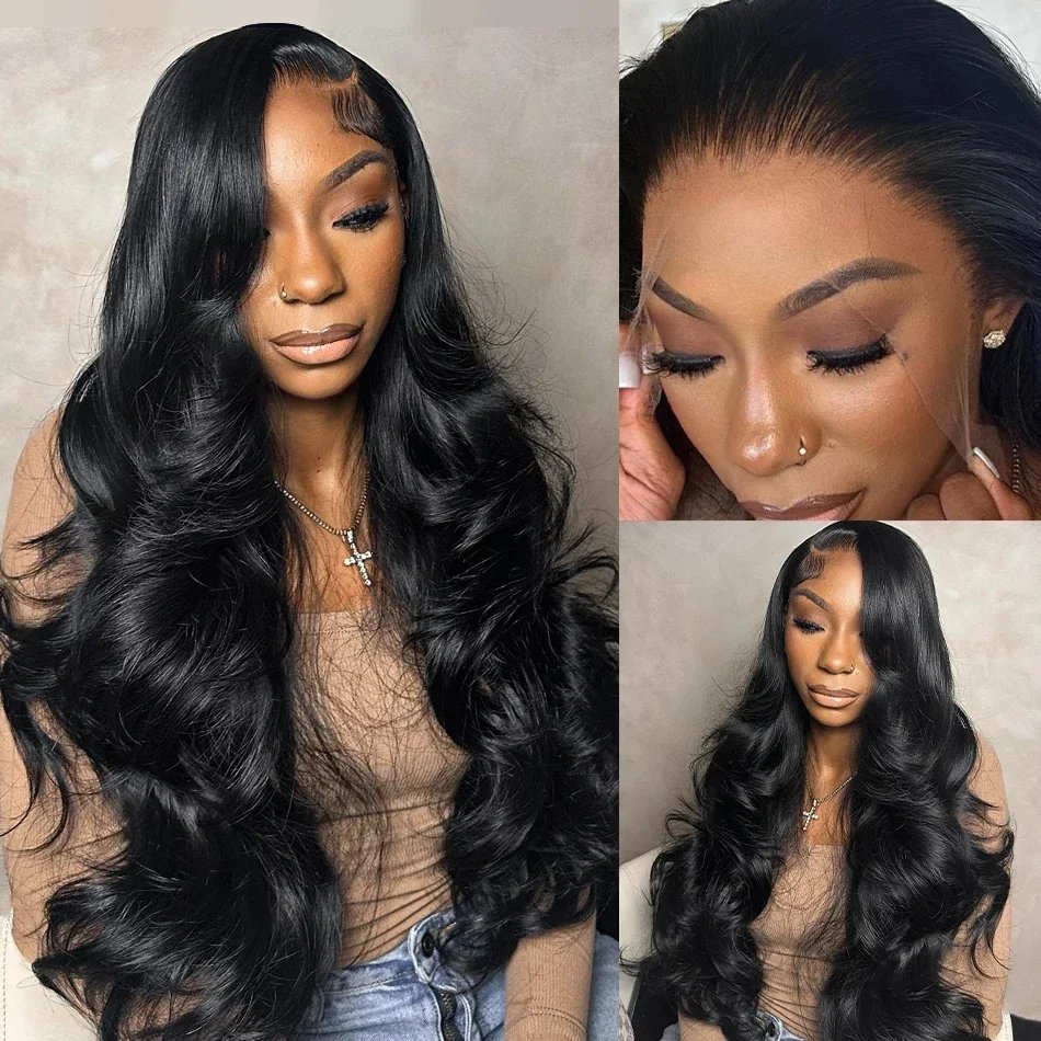 180 Density HD Transparent 13x4 13x6 Body Wave Lace Front Wig Pre Plucked 360 Lace Frontal Wig 5x5 Human Hair Wigs For Women