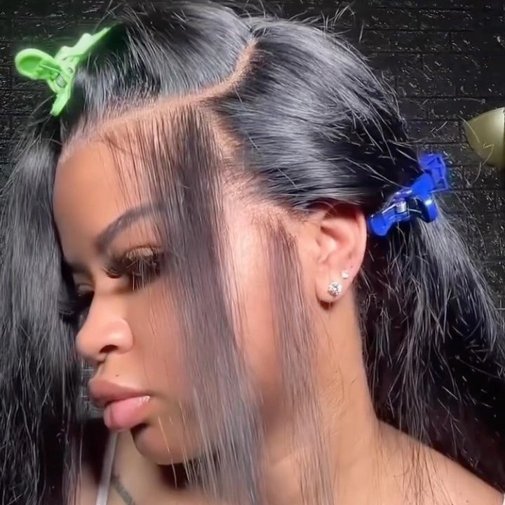 Foxen Frontal Glueless Full Hd Lace Front Wig Cuticle Aligned Virgin Raw Indian Hair Wig Unprocessed 100% Lace Human Hair Wig