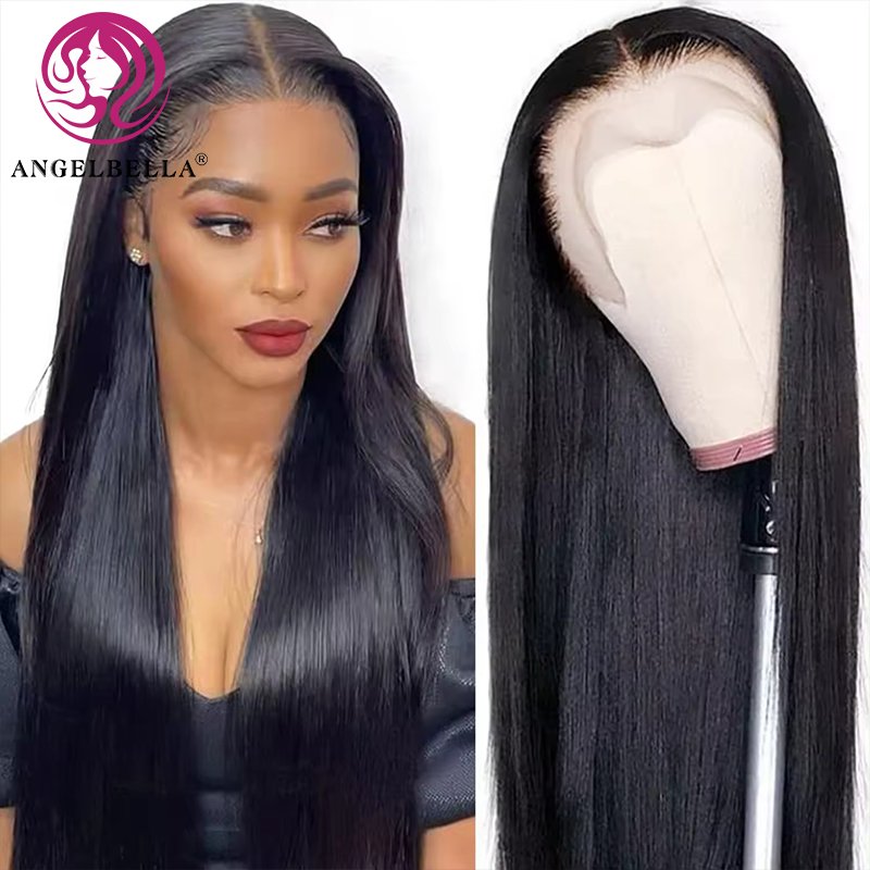 180 250 Density Transparent Glueless Full Hd Lace Wigs,Straight Frontal Peruvian Hair Wigs, Raw Remy Lace Front Human Hair Wigs