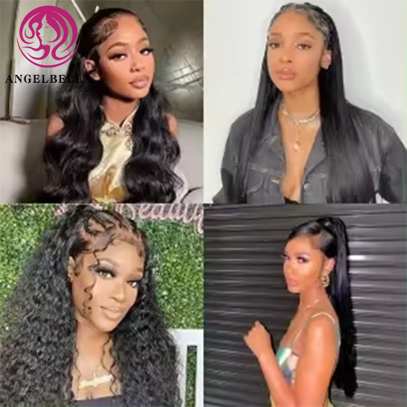 180 250 Density Transparent Glueless Full Hd Lace Wigs,Straight Frontal Peruvian Hair Wigs, Raw Remy Lace Front Human Hair Wigs