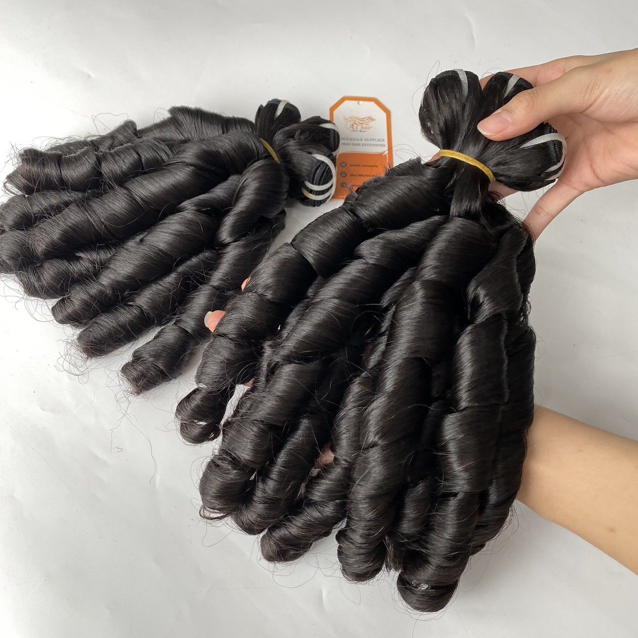 Wholesale Price Factory Top Quality Hair Extensions Raw Vietnamese Human Hair Funmi Wavy Style No Mix No Synthetics