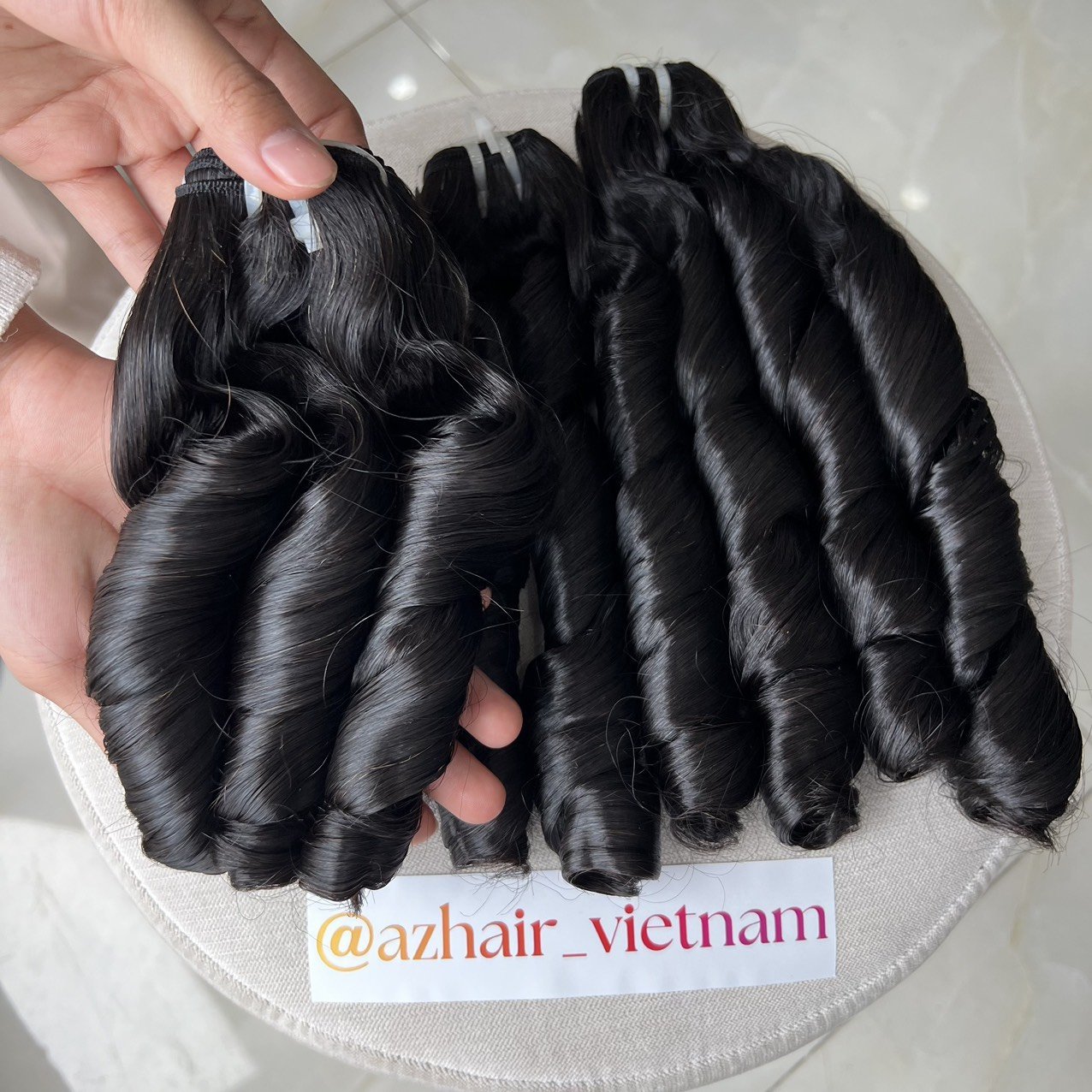 Wholesale Price Factory Top Quality Hair Extensions Raw Vietnamese Human Hair Funmi Wavy Style No Mix No Synthetics