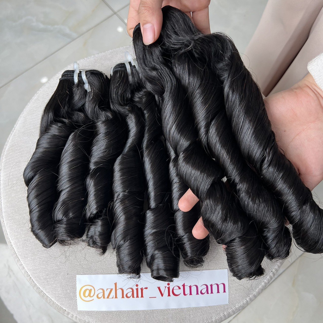 Wholesale Price Factory Top Quality Hair Extensions Raw Vietnamese Human Hair Funmi Wavy Style No Mix No Synthetics