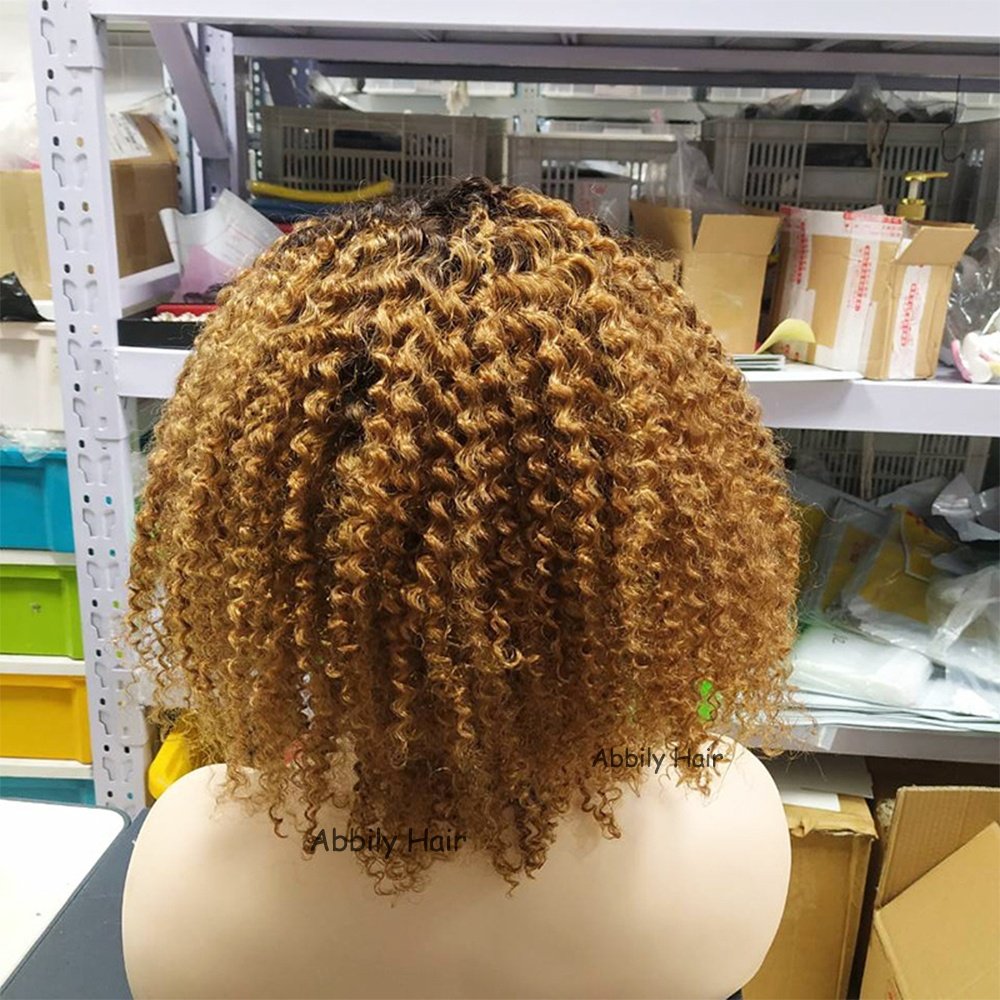 Wholesale Raw Brazilian Virgin Hair Jerry Curly HD Lace Front Wig Human Hair Wig For Black Women Short 13*4 Lace Frontal Wig