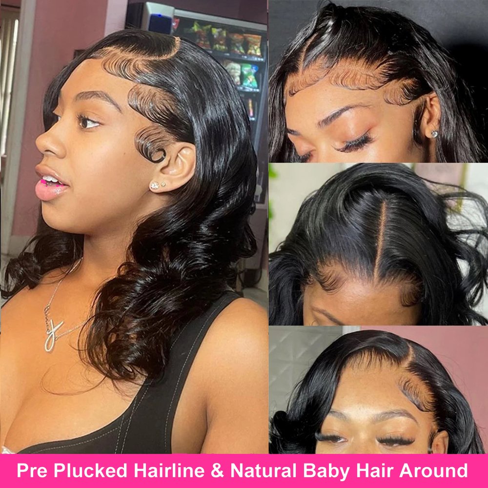 Brazilian Body Wave Short Bob Wigs Loose Bouncy Curly Human Hair Wig Wavy Side Part Bob Wigs for Women