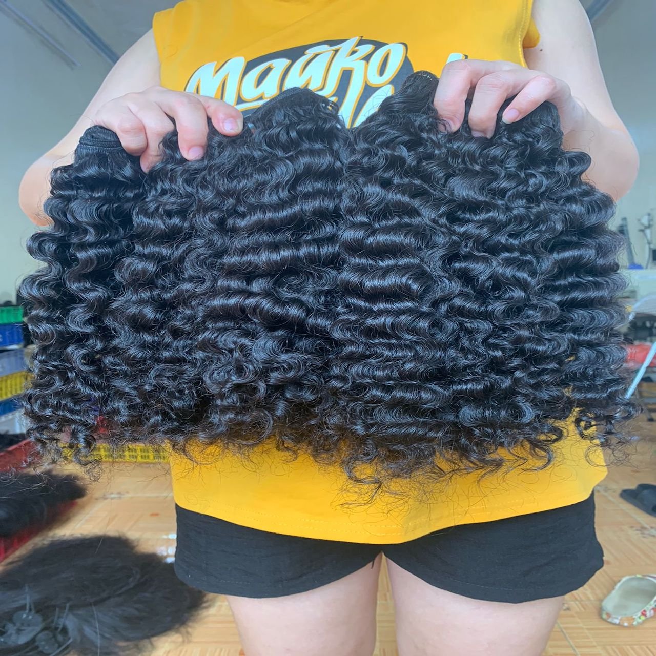 Wholesale High Quality Burmese Curly Hair Extensions, Single Donor Burmese Curly Hair Extensions From Vietnam Best Supplier