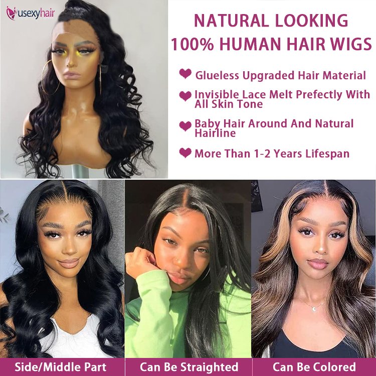 13x4 Lace Frontal Hair Raw Indian Virgin Hair HD Lace Front Wig Cuticle Aligned Glueless Human Hair Frontal Wig For Black Women