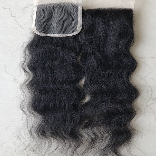 Raw Indian Temple 4x4 HD Lace Closures Natural Wavy Mink Brazilian Remy Virgin Mongolian Cuticle Aligned Wholesales Human Hair's