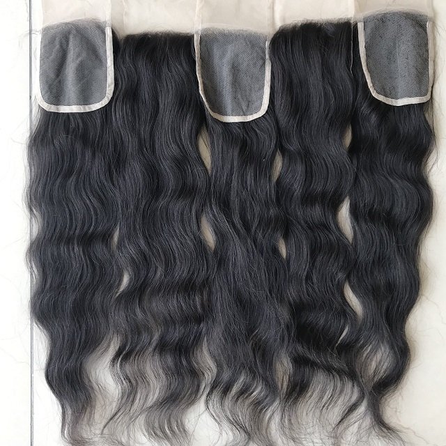Raw Indian Temple 4x4 HD Lace Closures Natural Wavy Mink Brazilian Remy Virgin Mongolian Cuticle Aligned Wholesales Human Hair's