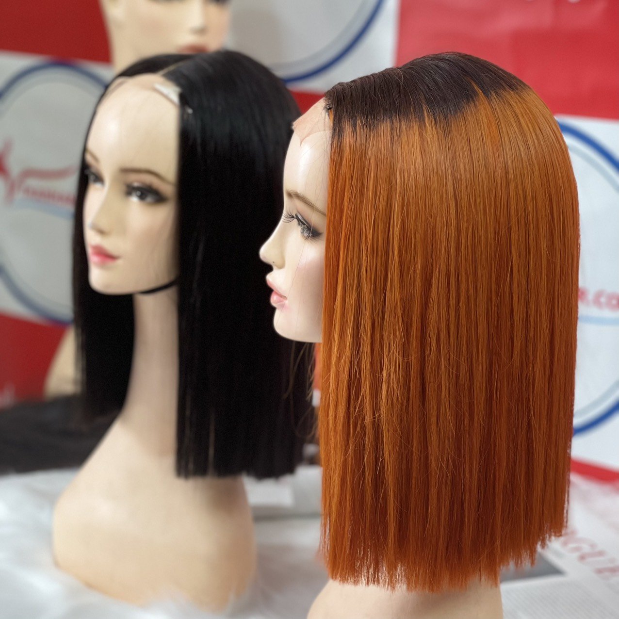 Vietnamese Colored 100% Wigs Human Hair Bone Straight Color Hair Extensions No Tangle No Shedding Ready to ship