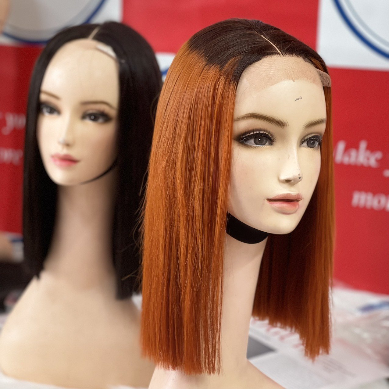 Vietnamese Colored 100% Wigs Human Hair Bone Straight Color Hair Extensions No Tangle No Shedding Ready to ship