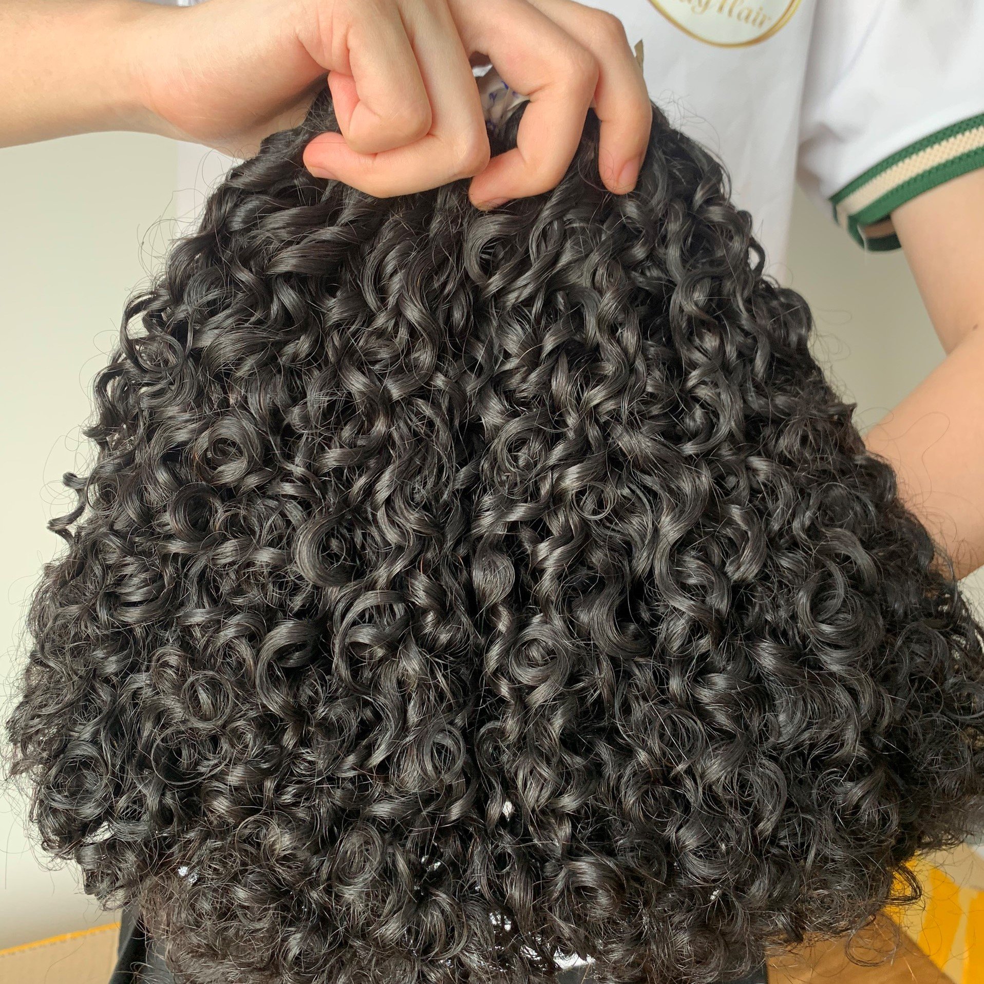 Ady Hair Natural Color Burmese Curly Raw Vietnamese Human Hair Wig Hair Extensions