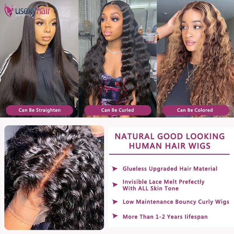 Pre Plucked 13x6 Burmese Curly Glueless HD Lace Front Human Hair Wig 360 Water Loose Deep body Wave Blonde Frontal Wig vendors