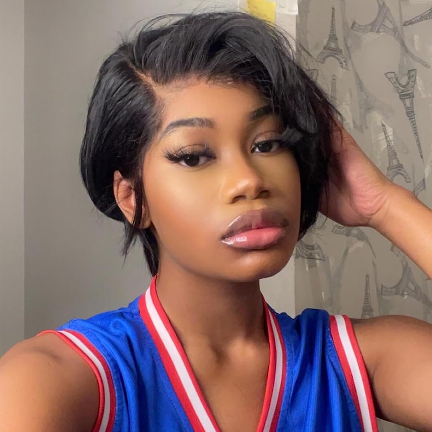 Cheap wholesale Pixie Cut Human Hair Wigs Vendors,Remy Short Bob Frontal Closure Wig,Brazilian Virgin color Wigs For Black Women
