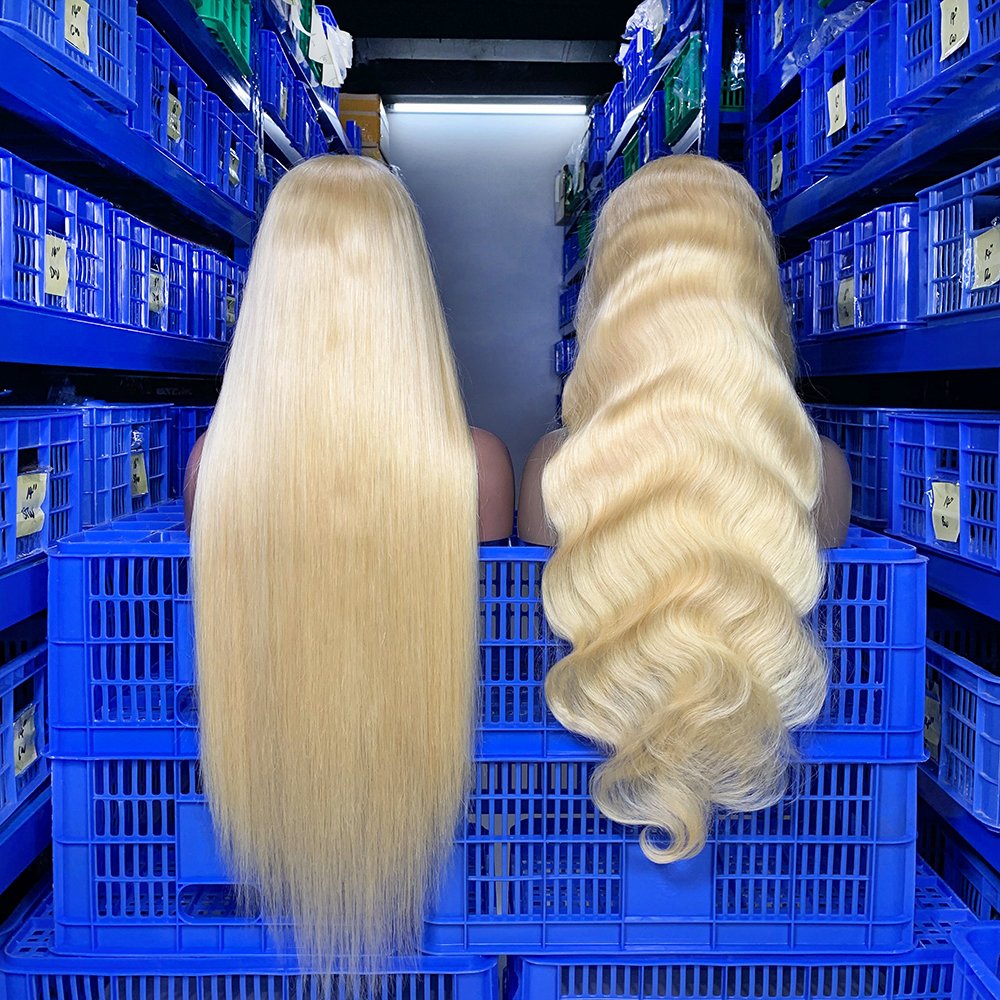 Raw Cambodian 613 blonde curly full lace wig For Black Women Brazilian Virgin Cuticle Aligned Blonde Lace Front Human Hair Wigs