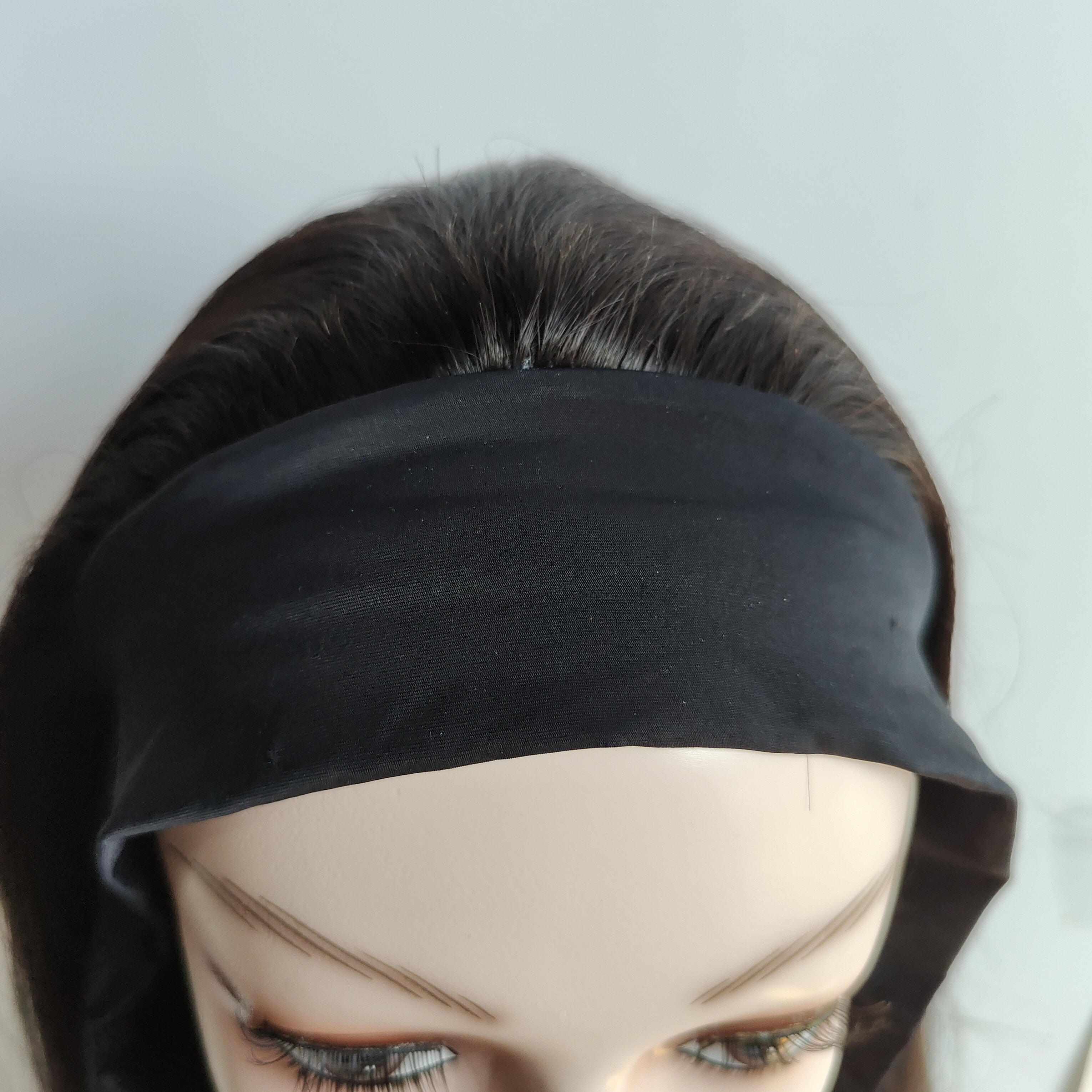 Hot sale machine made headband human hair wig