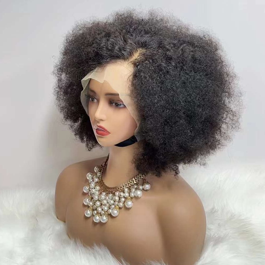 Wholesale high quality with cuticle aligned Double drawn raw vietnamese human hair wig lace front for black women