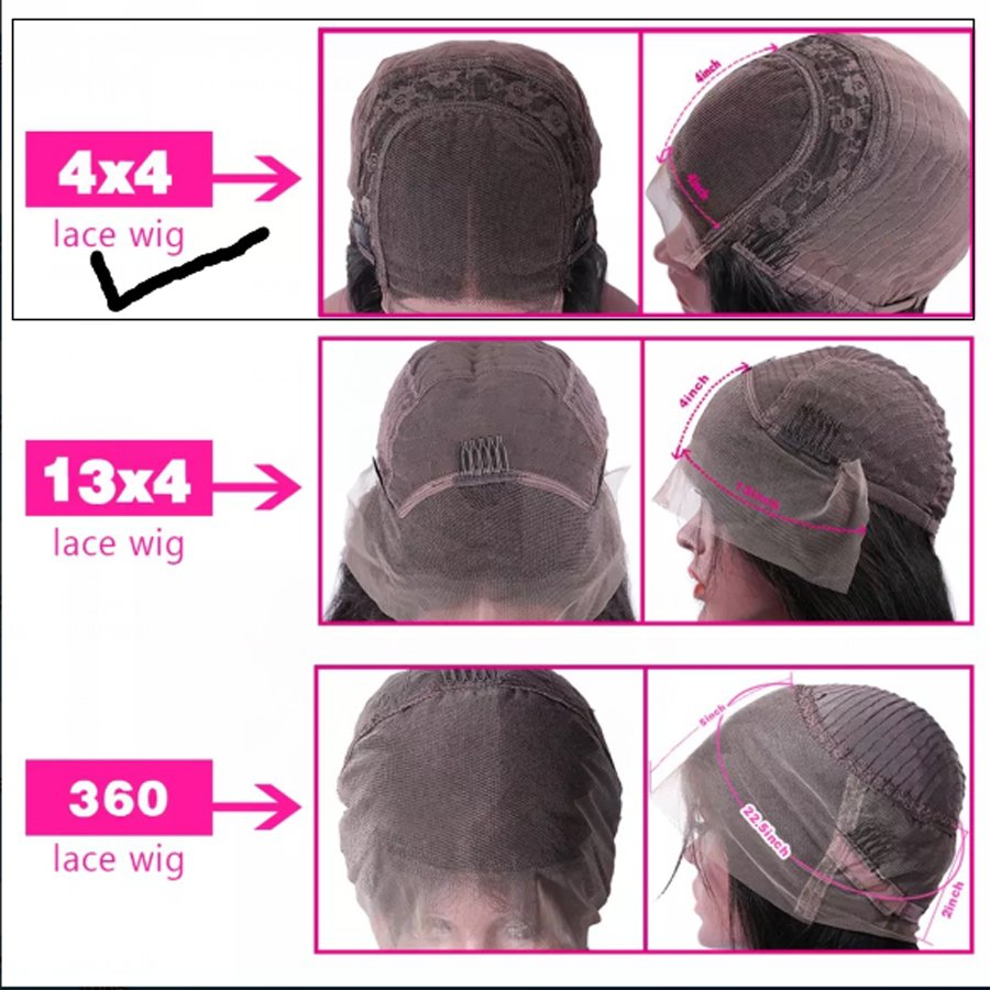 4x4 Lace Closure Wig Lace Closure Wig,virgin Cuticle Aligned 100 Human Hair Brazilian Hair for Women,factory Price Mink Long