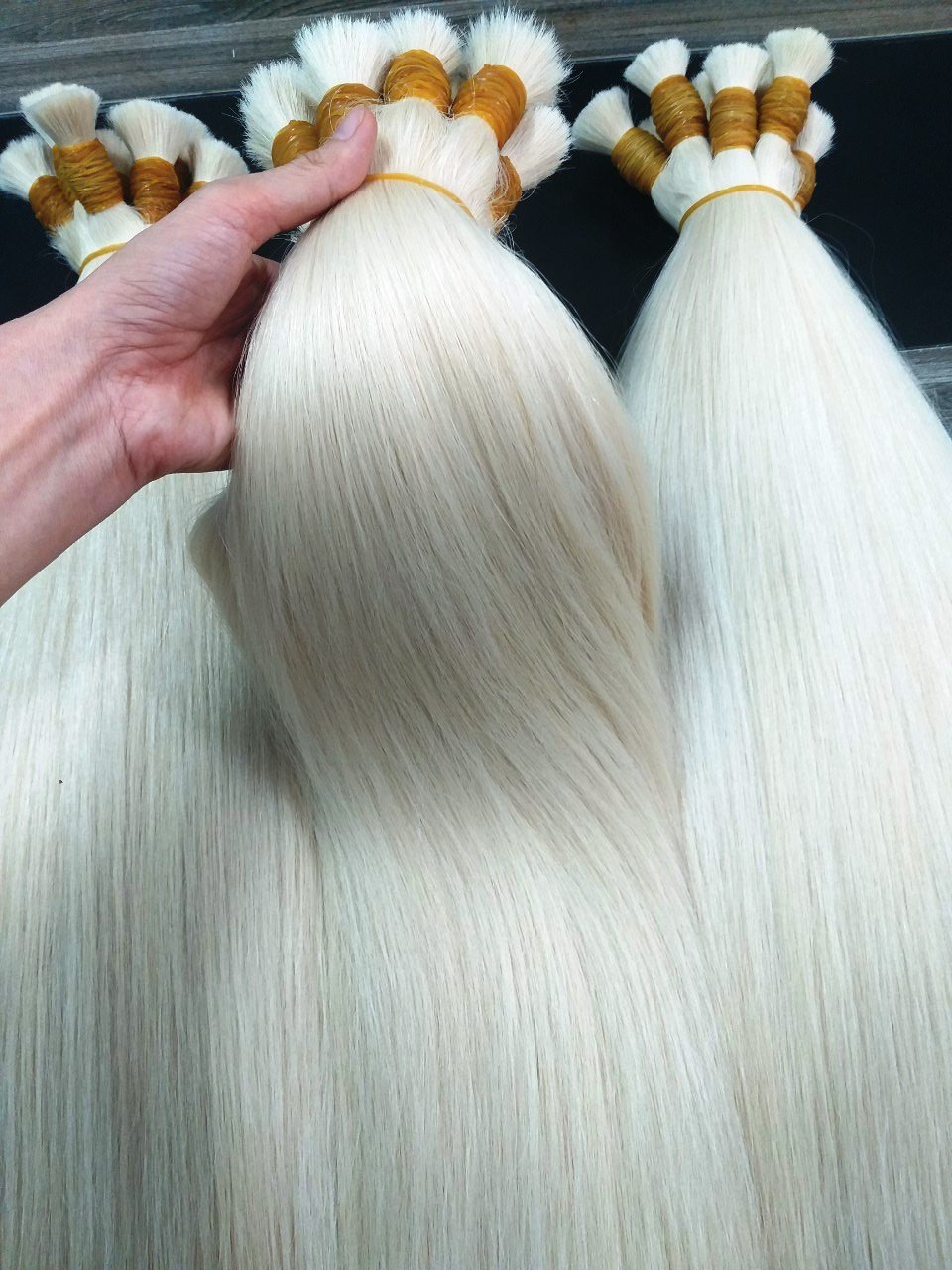 Wholesale Colored & Blond Bulk Hair, Virgin Hair Best Quality No Tangled and Short Hair Contact us for Best Price