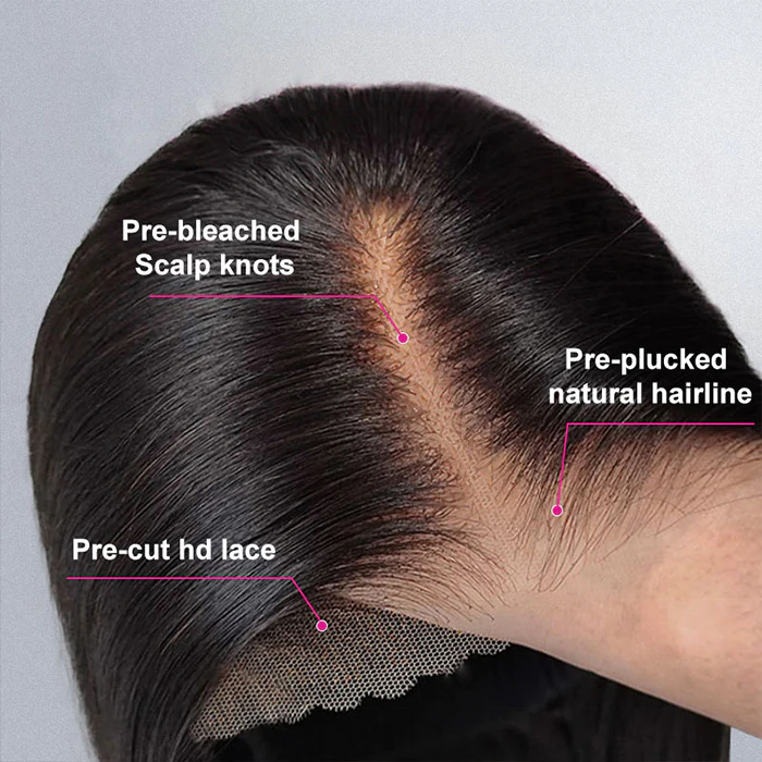 Frontal Glueless Full Hd Lace Wig,Cuticle Aligned Virgin Raw Indian Hair Wig,Unprocessed 100% Full Lace Human Hair Wig