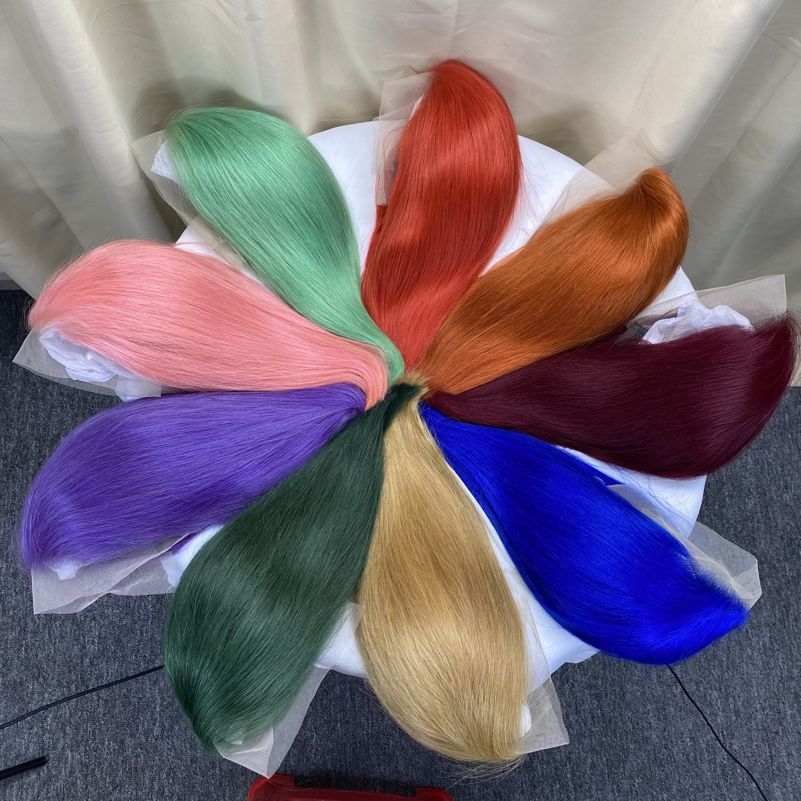 Red Orange Purple Grey Color Bob Lace Front Wigs Glueless Straight 13x4 Lace Frontal Short Bob Natrual Brazilian Human Hair Wig