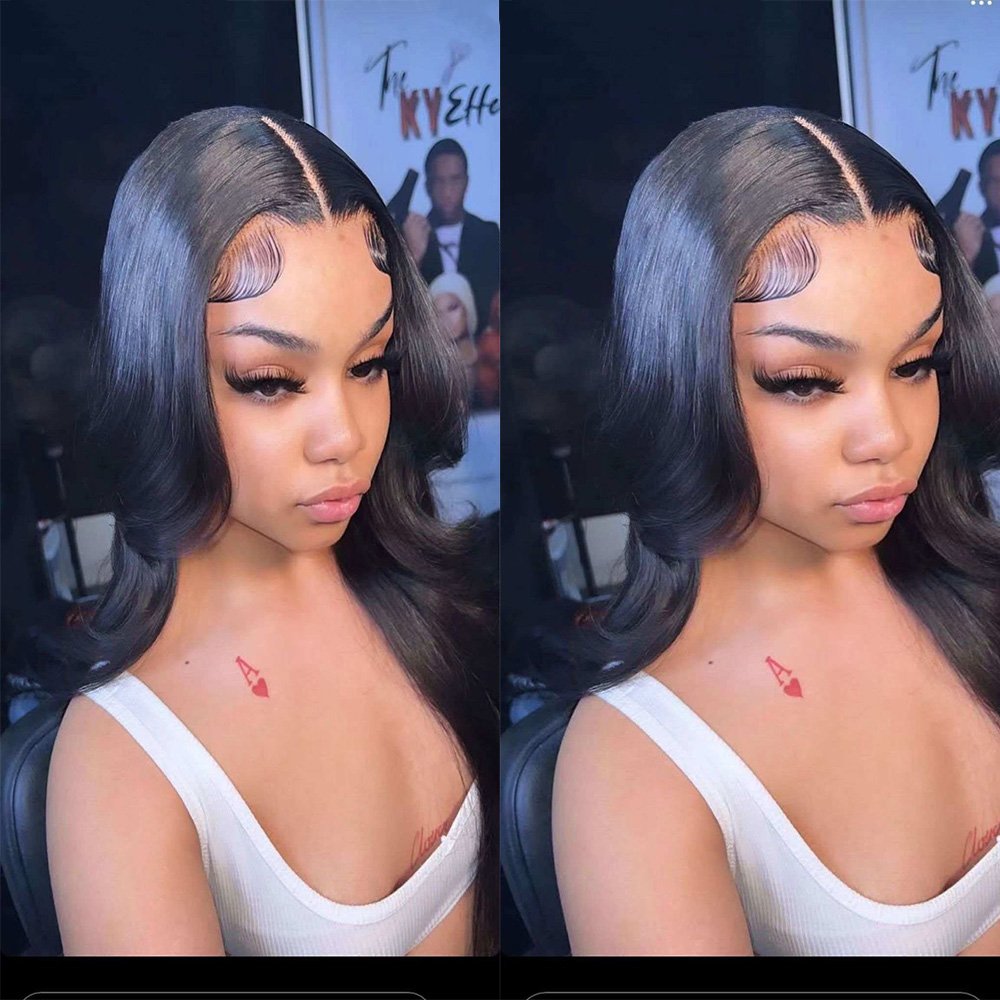 Vietnamese Raw Hair Double Drawn Bone Straight Wig Glueless13x4 Lace Short Bob Human Hair Closure Wig for Black Women