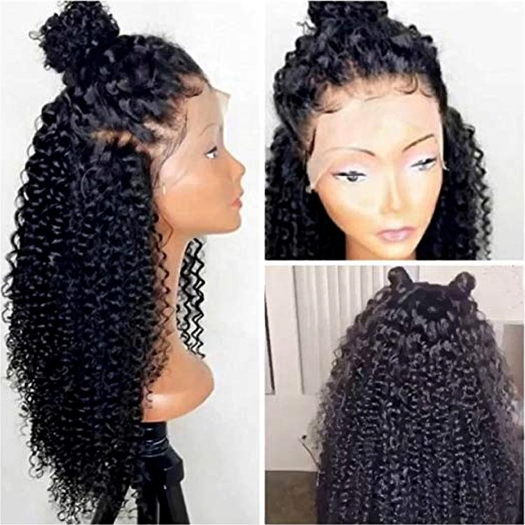 Cheap Lace Front Wig with Baby Hair, Loose Deep Curly Brazilian Human Hair Wigs for Black Women