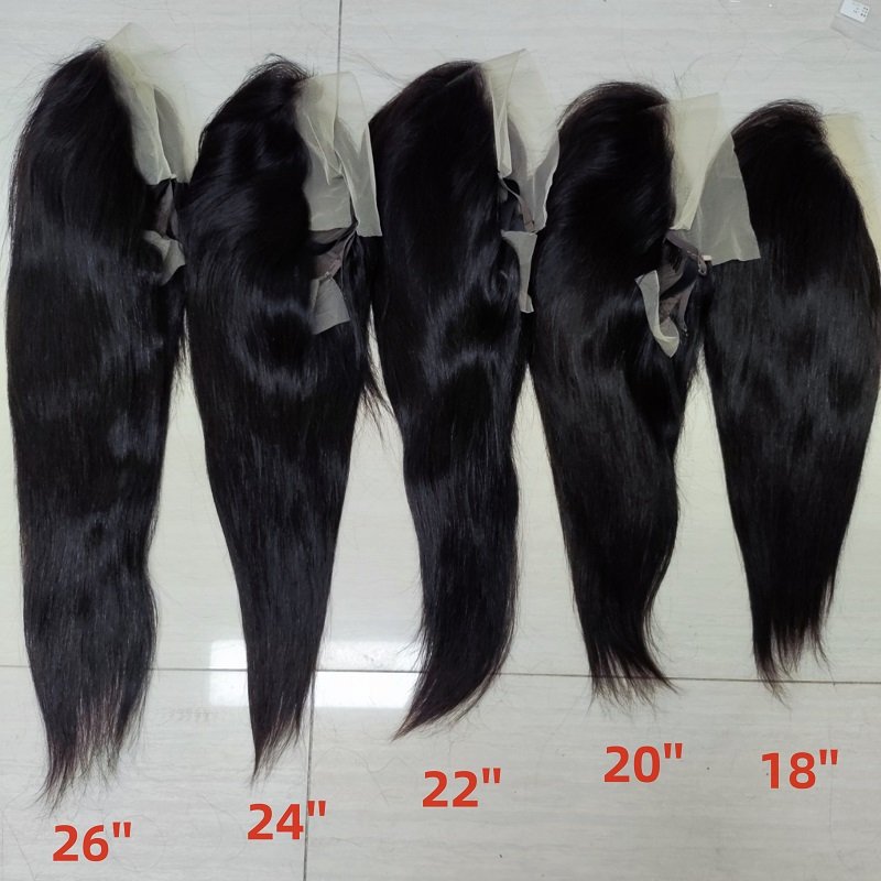 Letsfly Straight Human Hair Wigs Brazilian Soft 13x4 Lace Frontal Wigs 9A Customize kinky curly Lace Wigs