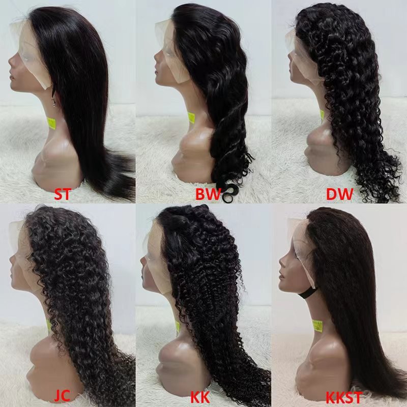 Letsfly Straight Human Hair Wigs Brazilian Soft 13x4 Lace Frontal Wigs 9A Customize kinky curly Lace Wigs