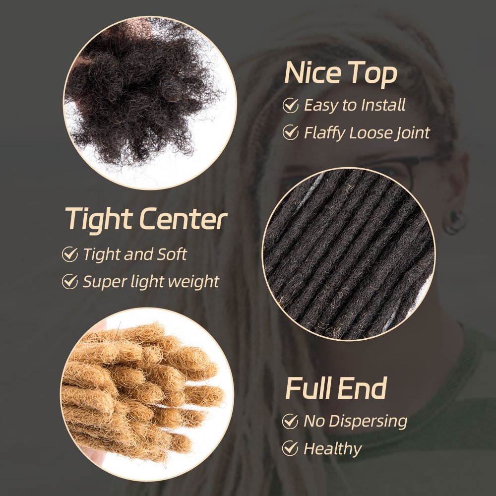 BLT vendors price bleached Tip human hair loc extensions full handmade natural hair dreadlocks extensions human hair