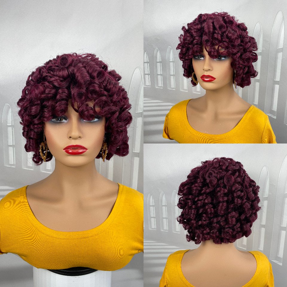Cheap Wholesale Glueless Virgin Peruvian Short Bone Straight Natural Human Hair Bob Wigs With Bangs Vendor For Black Women
