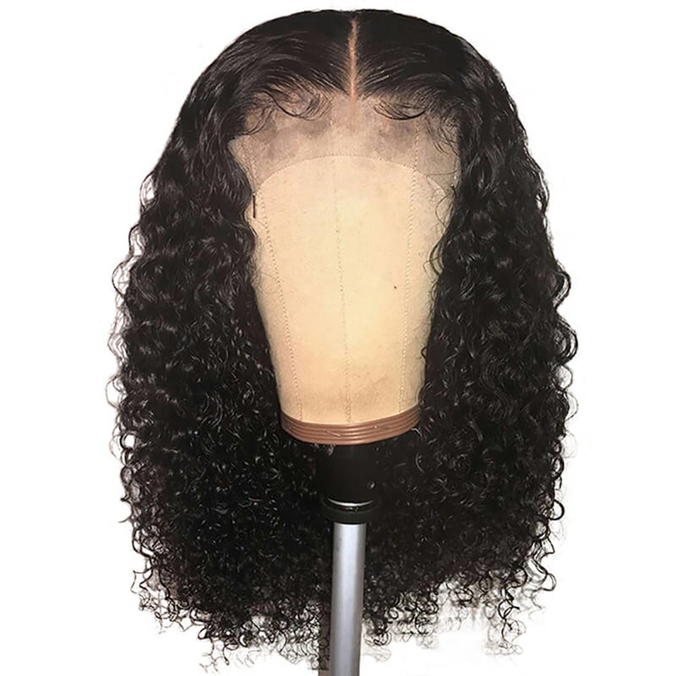 Wholesale Bob Deep Wave Pre-Plucked Brazilian Short Bob Wigs Remy Deep Wave Human Hair Wigs 4x4 Lace Closure Wig