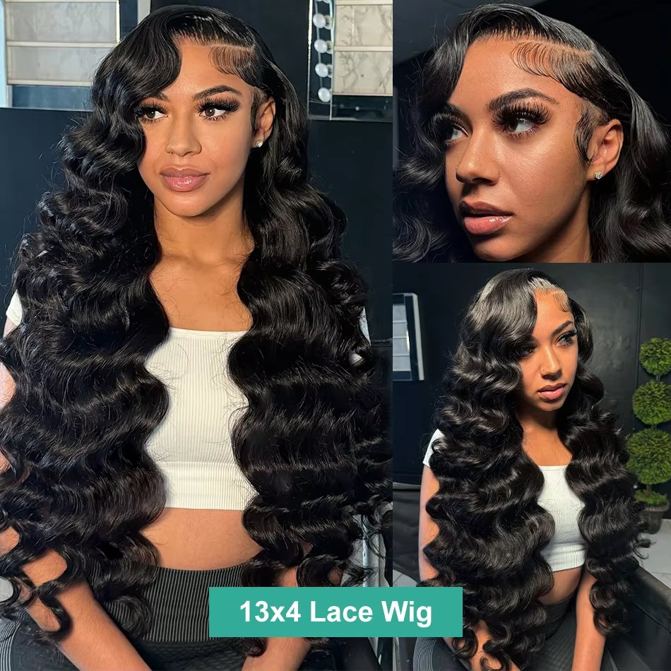 Wholesale 250 Density 13x6 Hd Lace Loose Deep Wave Frontal Wig Vendors ,30 34Inch Glueless 13x4 Curly Lace Front Human Hair Wig
