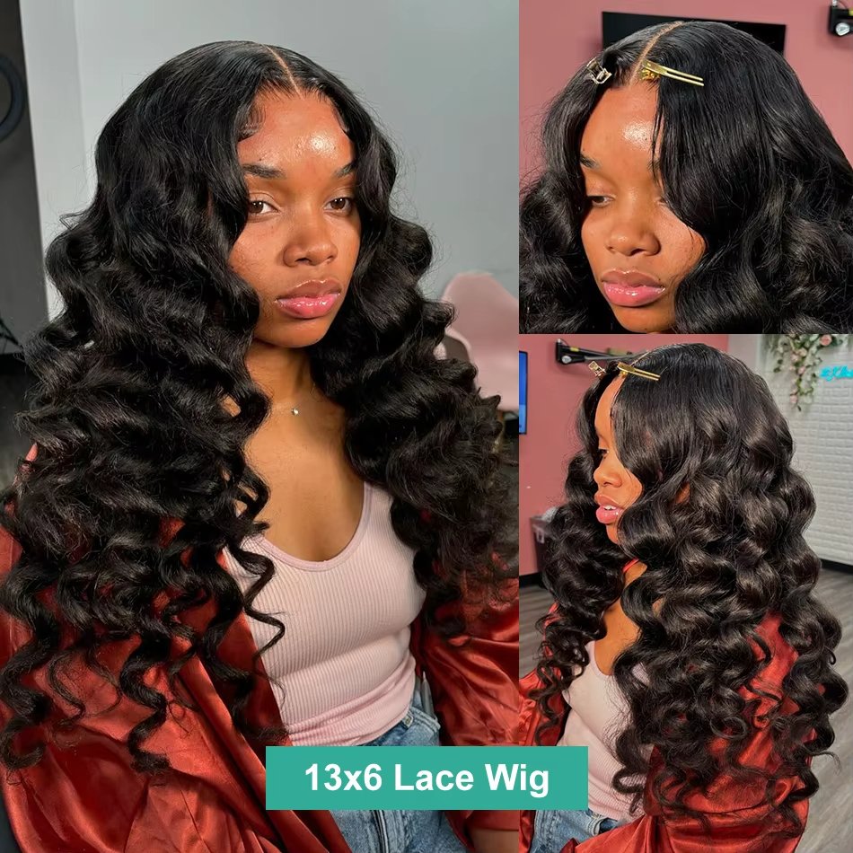 Wholesale 250 Density 13x6 Hd Lace Loose Deep Wave Frontal Wig Vendors ,30 34Inch Glueless 13x4 Curly Lace Front Human Hair Wig