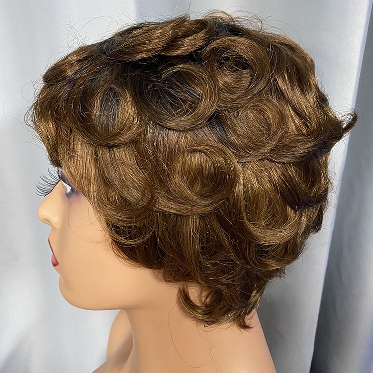 Multi-size Natural Short Rolls Brazilian Cuticle Aligned Raw Virgin Hair Full Lace Human Hair Human Hair Wigs