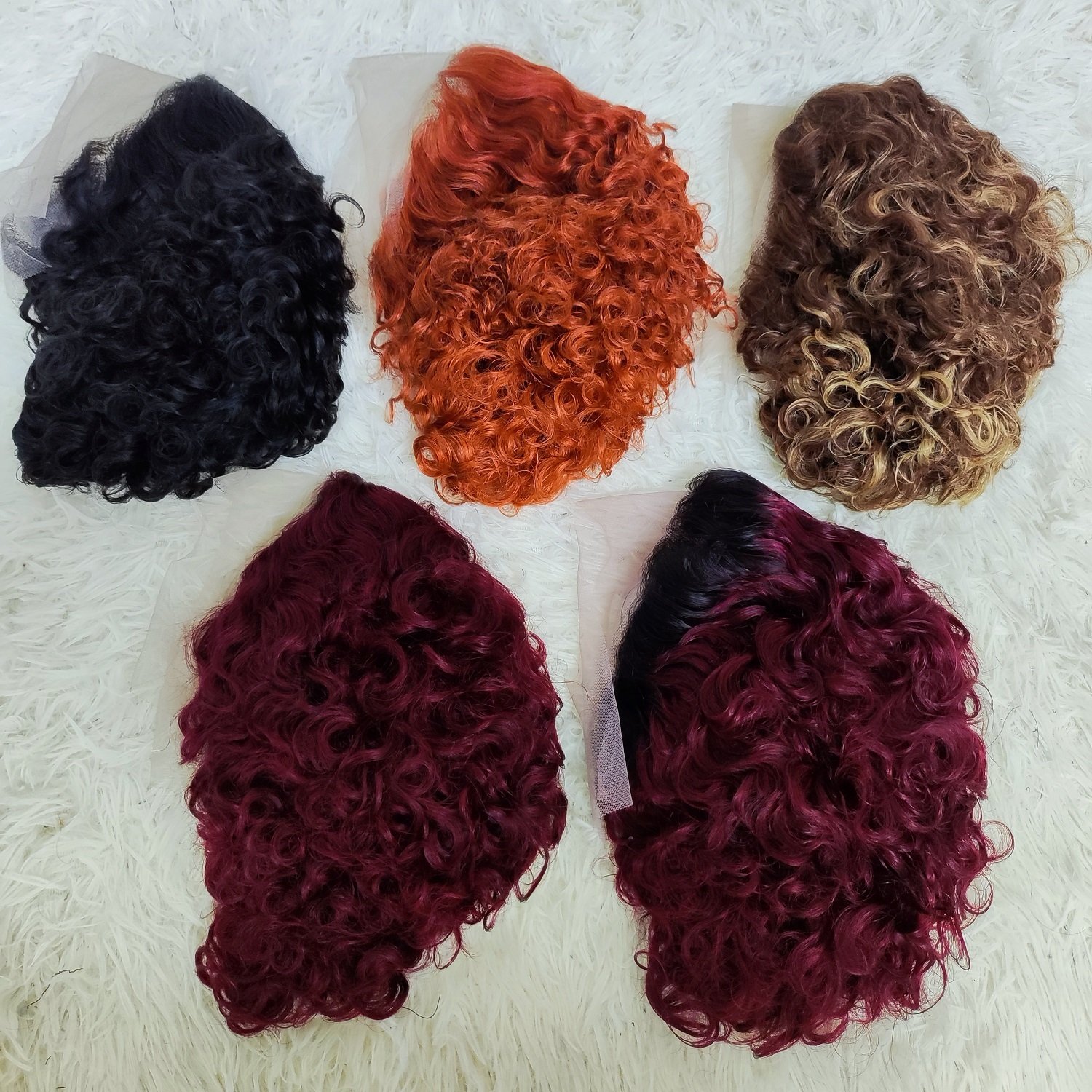 Letsfly 13.8$ Wholesale Promotion 13x4 Lace Frontal Short Cut Pixie Curly Wig, 100% Curly Human Hair Afro Wigs For Black Woman