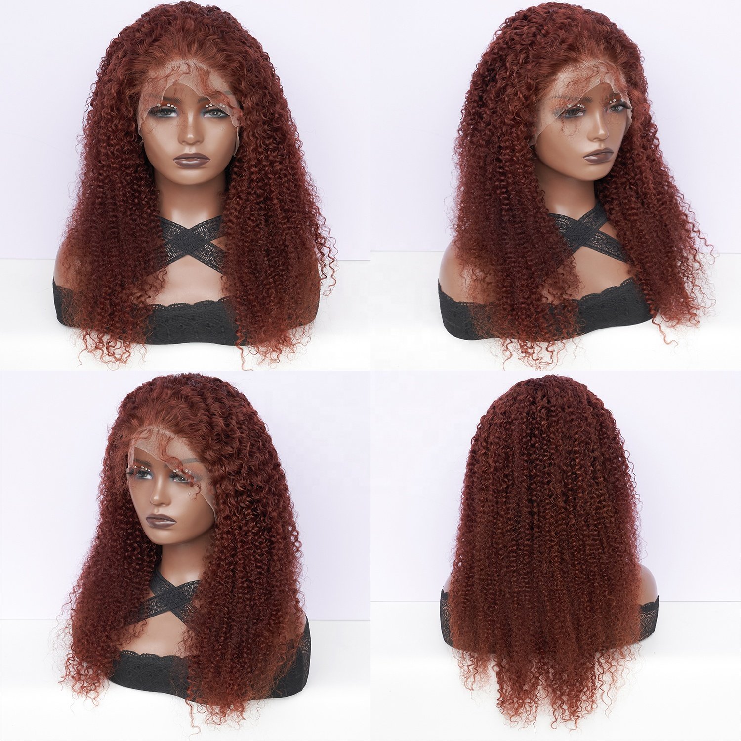Henan Virgin Hair Vendor Charming Color Reddish Brown 13X4 Transparent Swiss Lace Front Brazilian Human Hair Wig