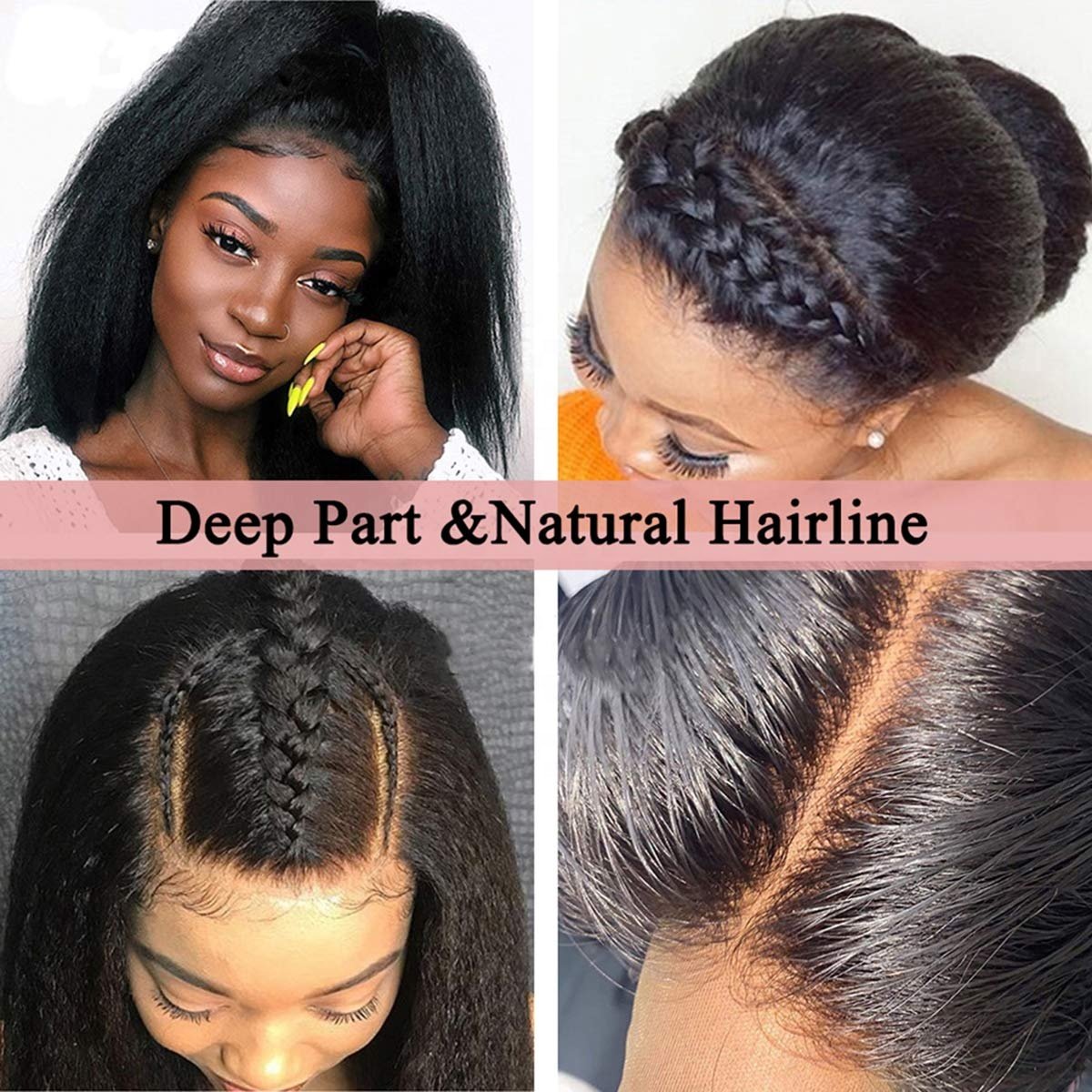 Kinky Straight Hd Lace Closure Wig 4x4 5x5 Grade 10a 100% Raw Virgin Human Hair Wig 13x4 Yaki Lace Front Wig for Black Woman