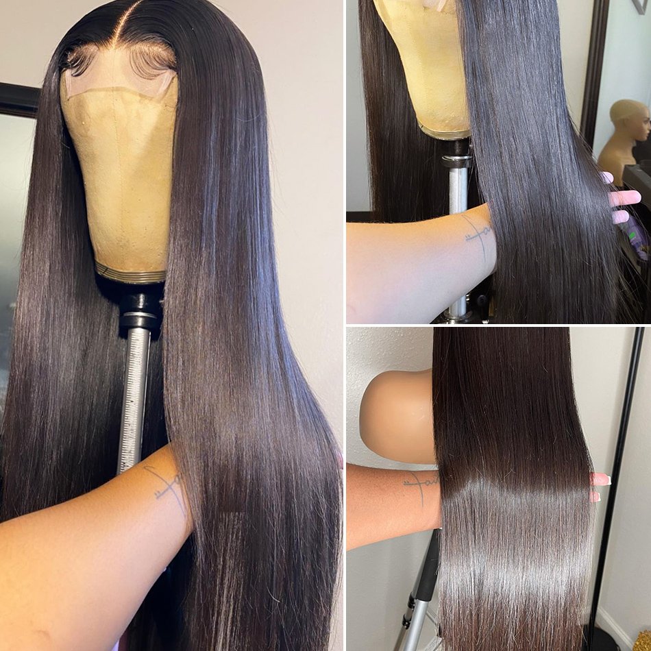 Ready To Ship 13x6 Virgin Swiss Frontal Wigs Human Hair Lace Front Transparent HD Wholesale Custom Frontal Wigs 100% Human Hair