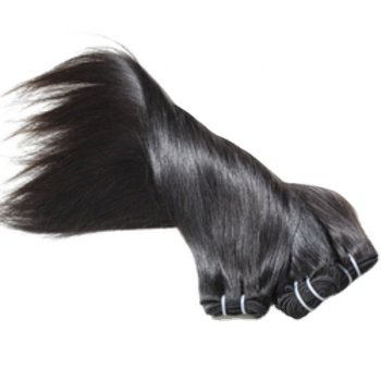 Double wefted human hair extension bundles natural virgin raw unprocessed temple hair black colour available with DHL shipping