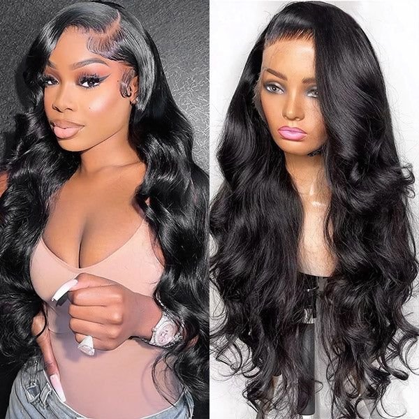 RXHAIR Wholesale Human Hair Wigs For Black Women Body Wave Hd Lace Transparent Natural Color Wigs Full Lace Frontal Wigs
