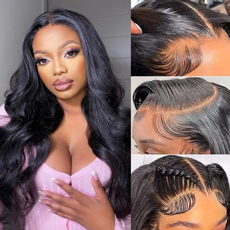 Wholesale Brazilian Virgin Hair Body Wave 13x4 13x6 HD Transparent Lace Front Wig Bone Straight Pre Plucked Lace Wig Vendors
